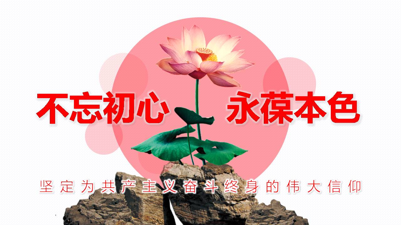專題黨課不忘初心堅(jiān)定信仰做合格黨員黨課d19102604
