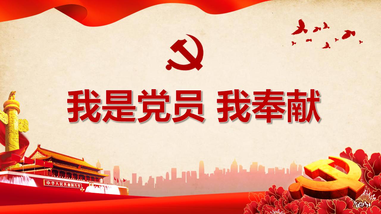 主題黨課我是黨員我奉獻(xiàn)z19102905