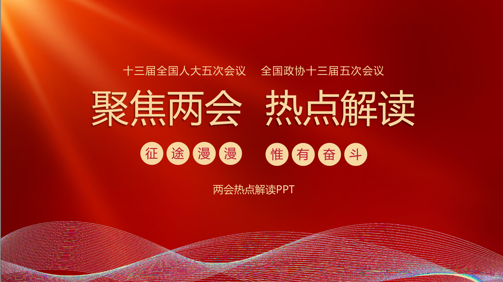 2022全國兩會熱點政策解讀PPT課件