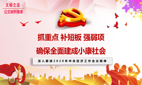 解讀2020年中央經(jīng)濟工作會議精神PPTd19122501